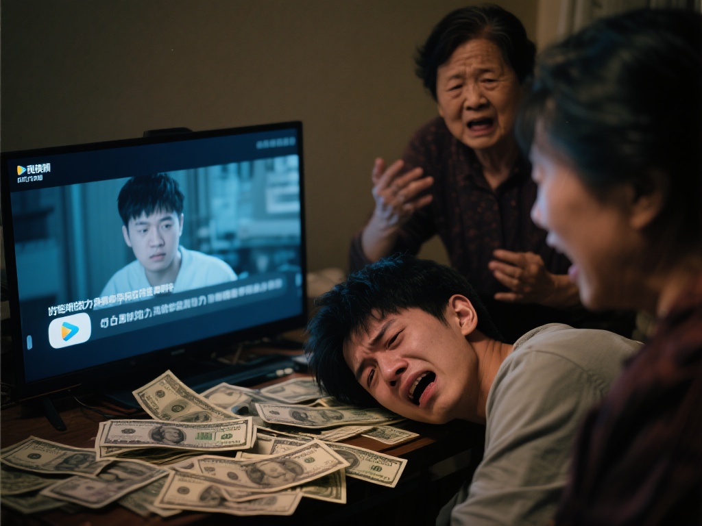 以某匿名案例为例，一名年轻男子因沉迷于某视讯平台，